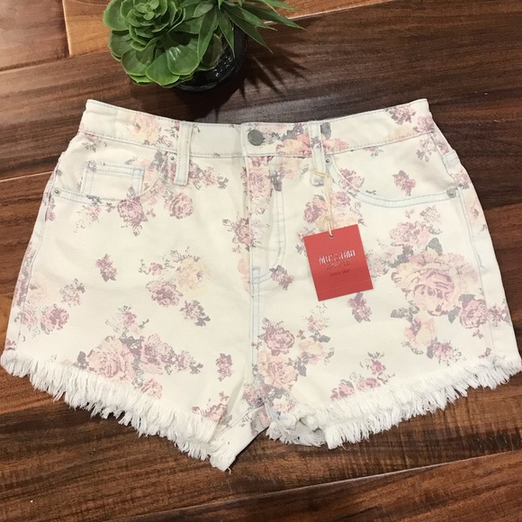 Mossimo Supply Co. Pants - Mossimo Floral High Rise Cut Off Jean Shor…